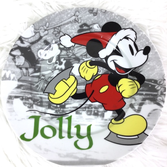 Disney Jolly Mickey Vintage Christmas Plate - Picture 2 of 4